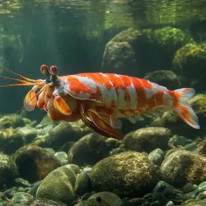Koi fish + Mantis shrimp